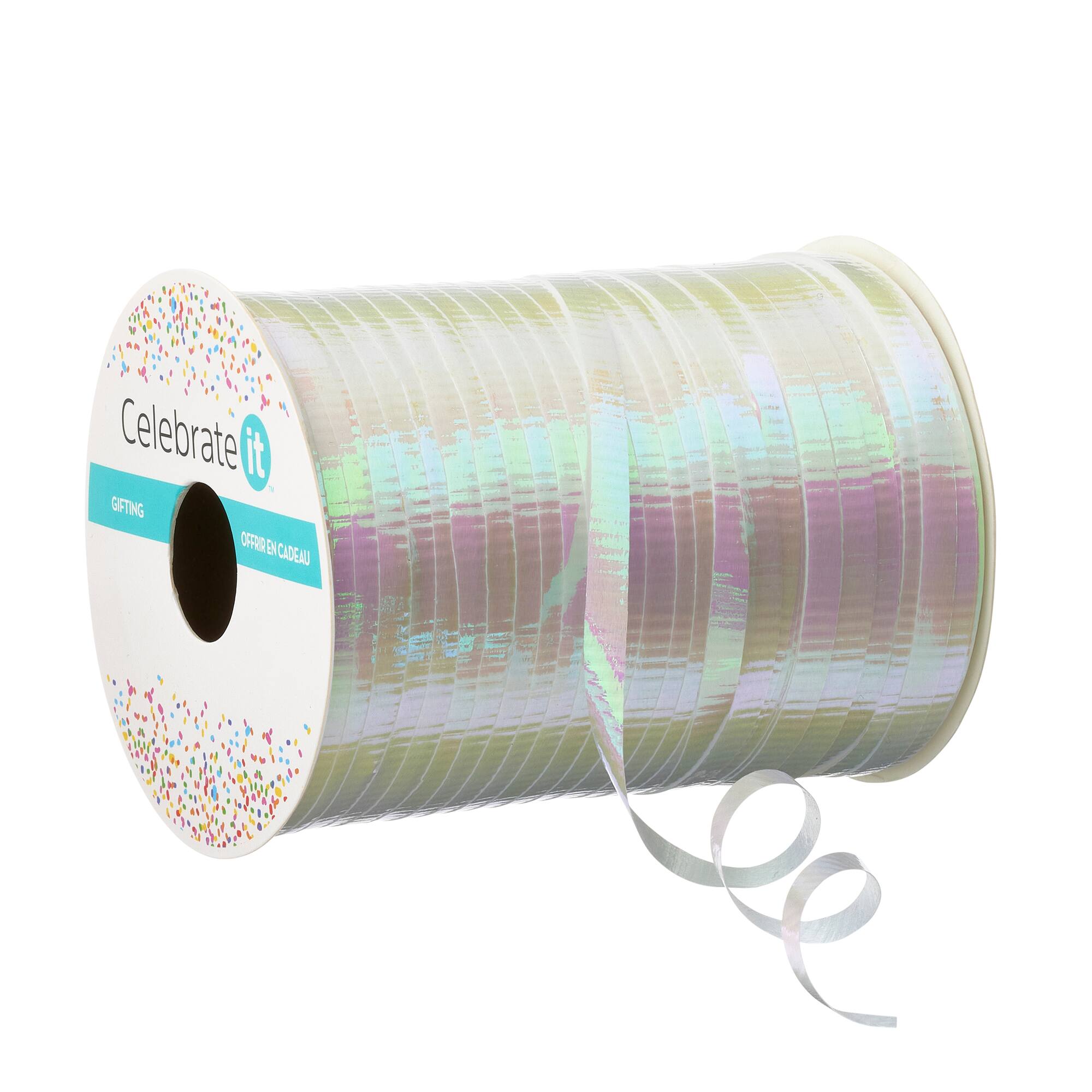 3/16" Iridescent White Curling Ribbon by Celebrate It™